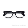 Low Moq Luxury Style Eyewear Eye Glasses Sqaure Black Frame Transparent Film Eyeglasses